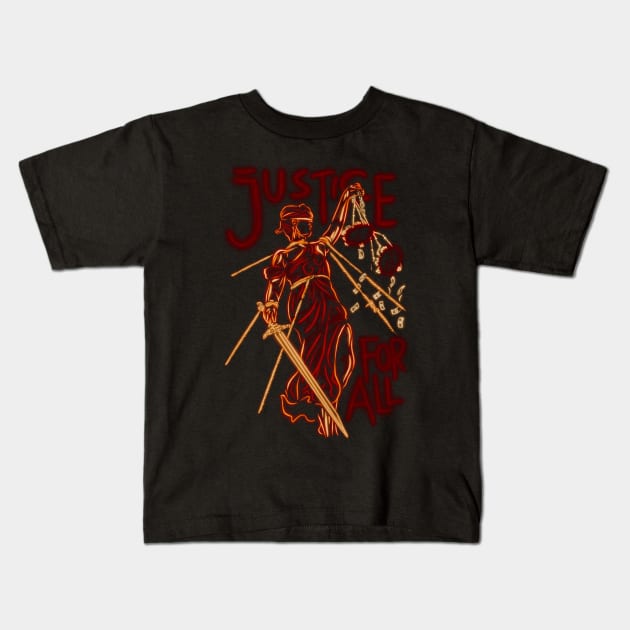 Justice for all Kids T-Shirt by BAJAJU